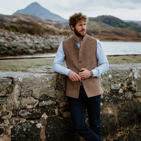 Tweed Nehru Gilet - Campbell's of Beauly