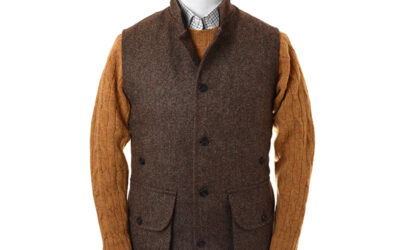 Men’s Field Nehru Gilet Brown