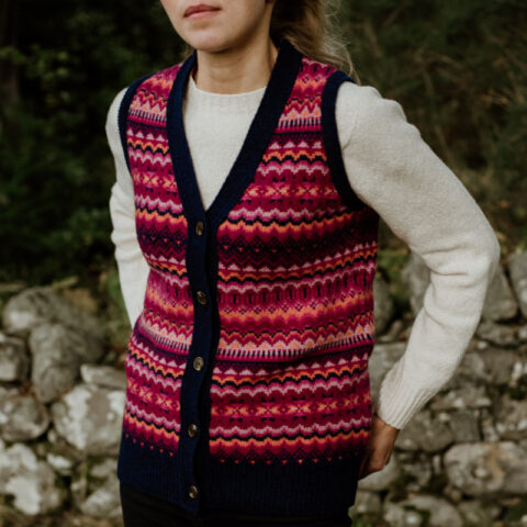 Fairisle Waistcoat Midnight - Campbell's of Beauly