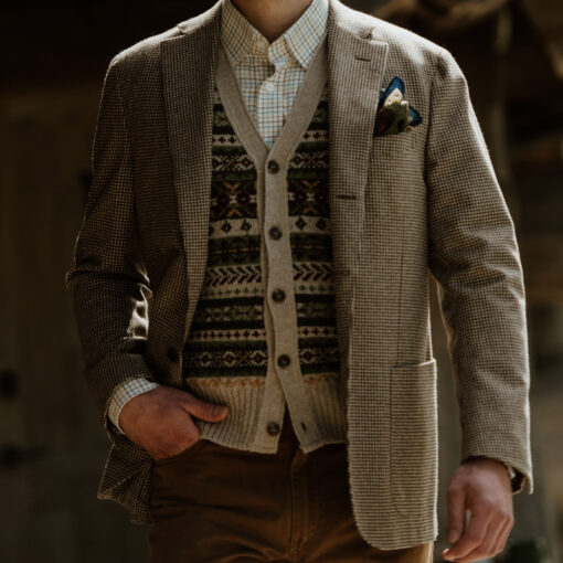 Cashmere Houndstooth Jacket - Campbell's of Beauly