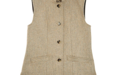 Ladies Nehru Gilet Pebble