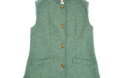 Ladies Nehru Gilet Verdigris