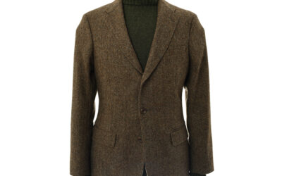 Men’s House Jacket Brown Herringbone Tweed