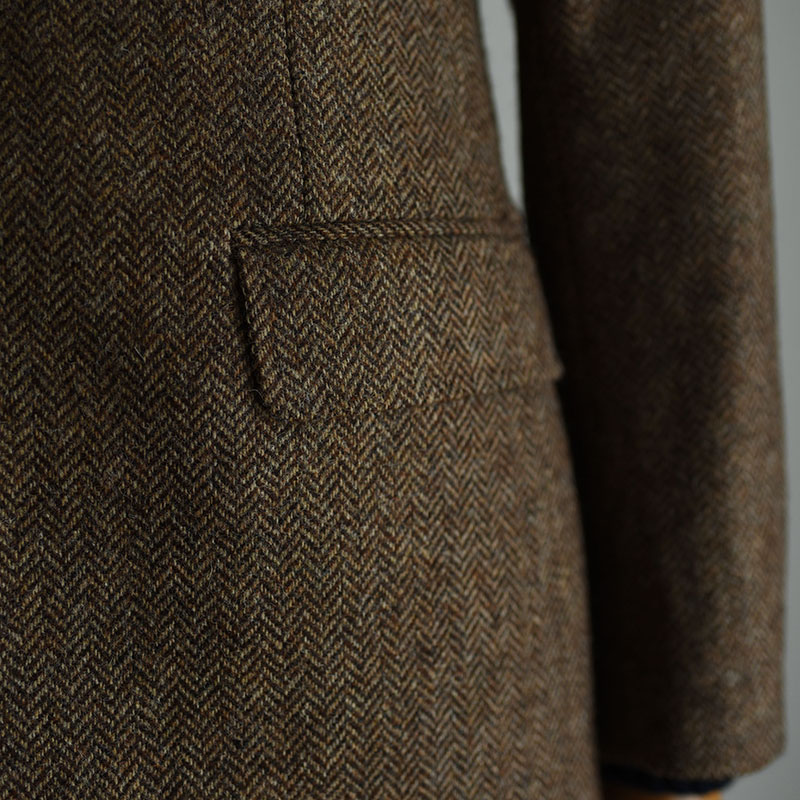 Men's House Jacket Brown Herringbone Tweed - Campbell's of Beauly