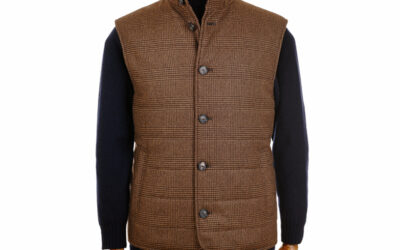 Quilted Gilet Cashmere Gun Club Check